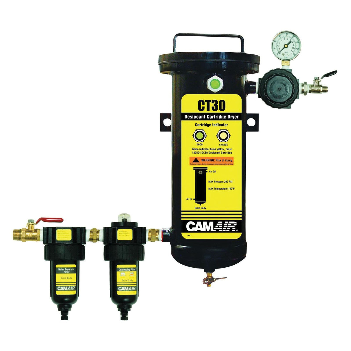 DeVilbiss CAMAIR 130522 5-Stage Desiccant Filter System 30 cfm 0.01 micron, includes water and