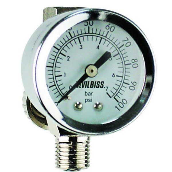 DeVilbiss HAV-512 High Output Air Adjusting Valve with gauge, max inlet pressure 100 PSI and