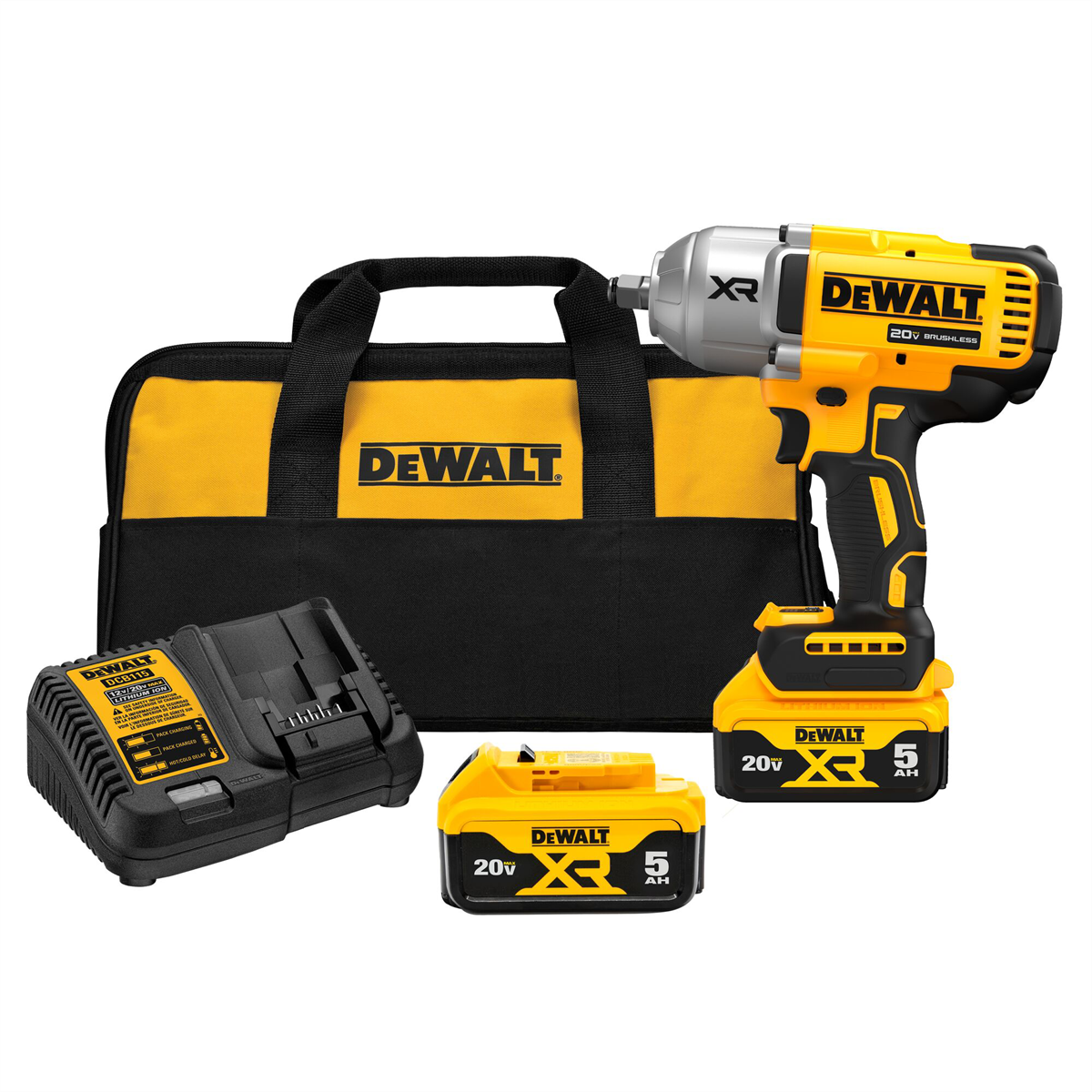 DeWalt DCF900P2 20V Max 1/2 in High Torque Impact Wrench Kit, Brushless