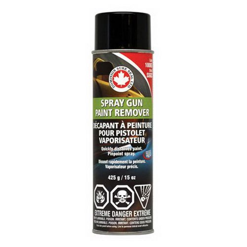 Dominion Sure Seal SSGC Spray Gun Paint Remover - 425 g aerosol clear, quickly dissolves paint and