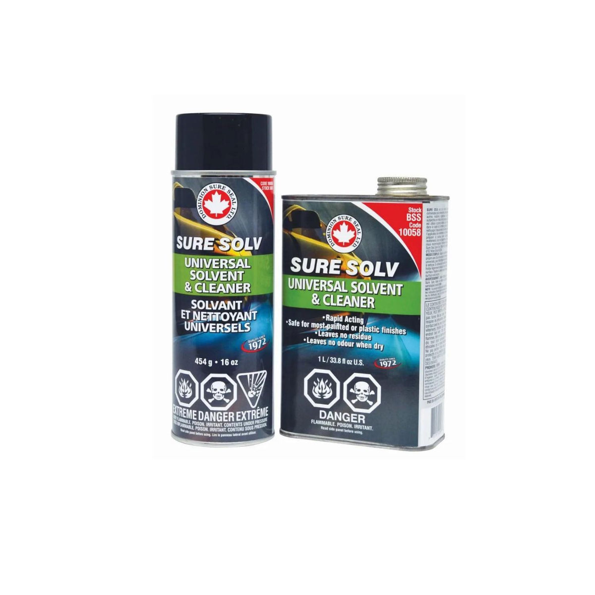 Dominion Sure Seal LVAPCQ Low VOC Wax and Grease Remover - 1 qt clear liquid, cuts wax, silicone