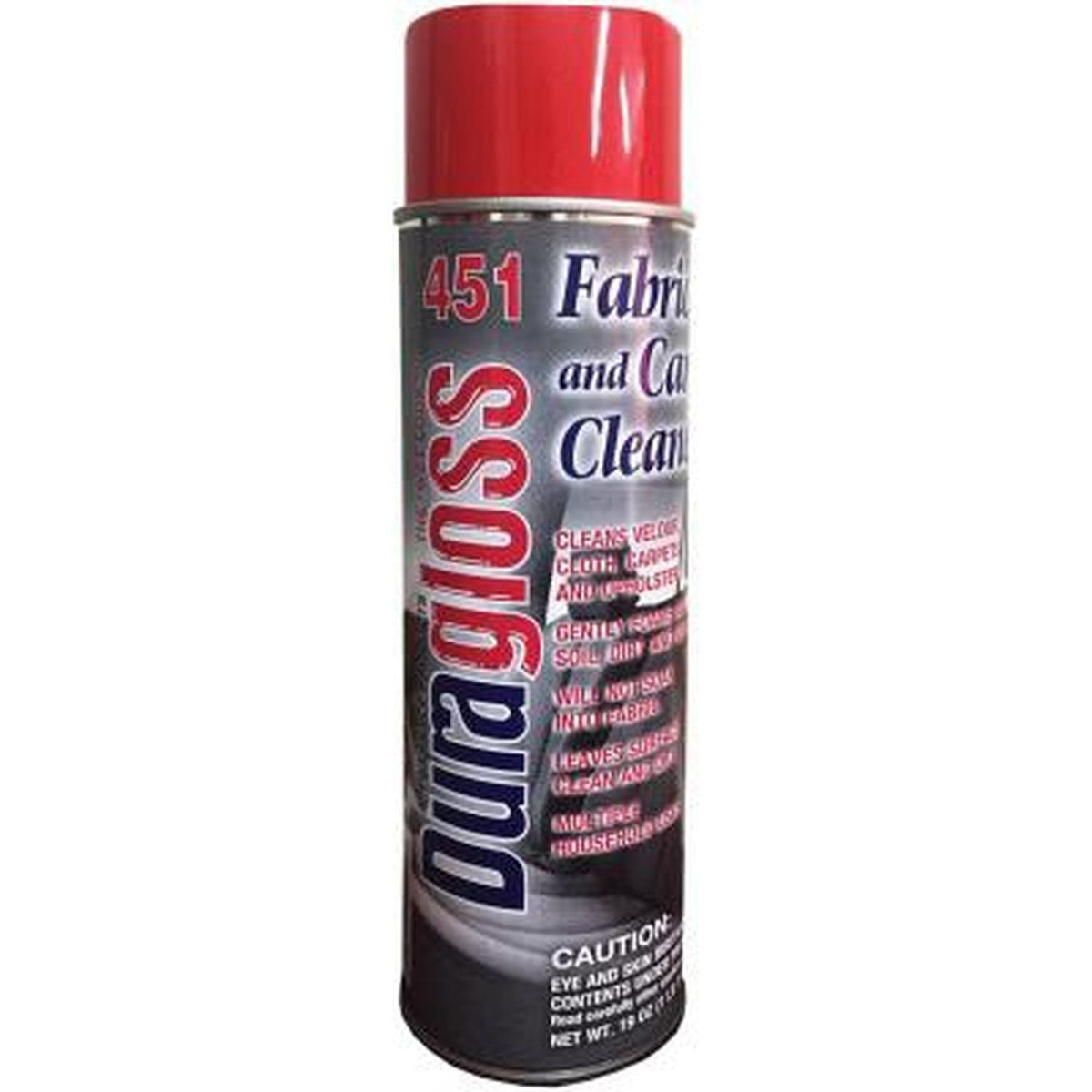 Duragloss Fabric & Carpet Cleaner 451 - 19 Oz Aerosol Gentle Foam Formula