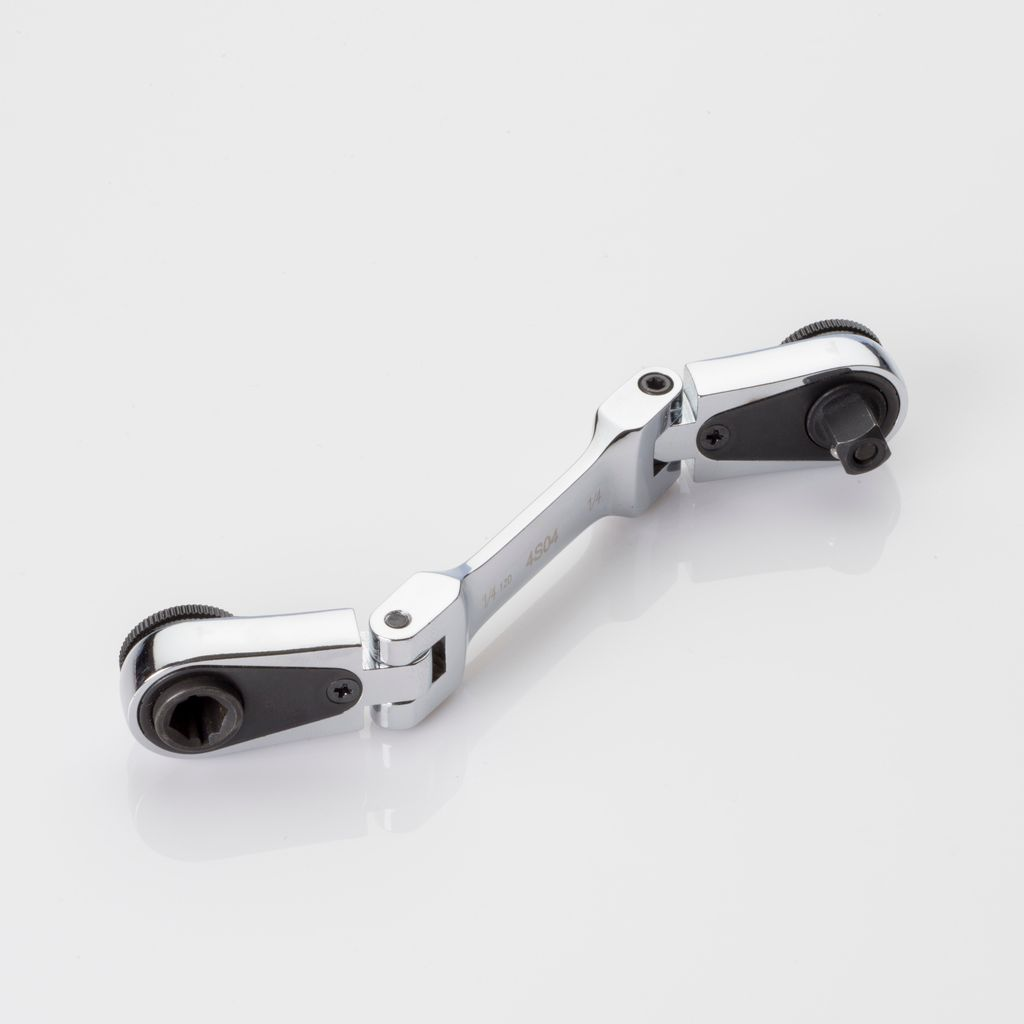 EZ Red 4S04 4" Stubby Flex Head ¼" Square and Magnetic Bit Ratchet