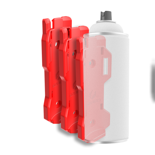 EZ Red Products EZCH3-R 3-Pack Flexible Magnetic Can Holder with Screw Holes for Peg-Board Mounting