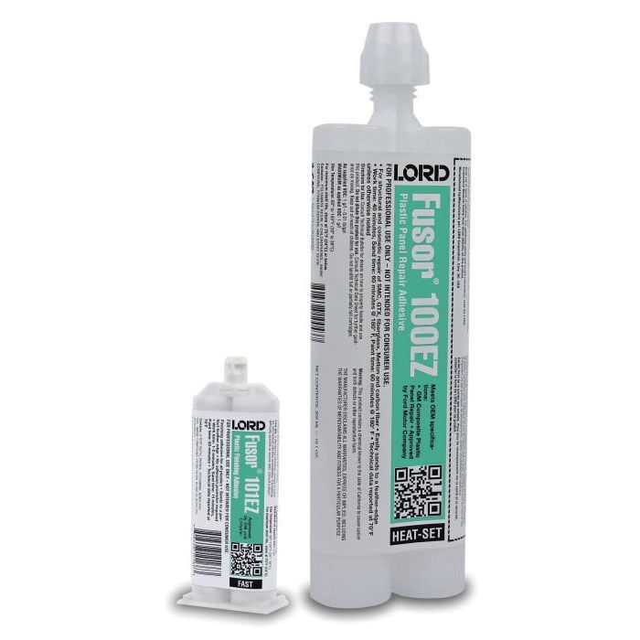 LORD Fusor Adhesives Fusor 100EZ 2-Part Heat Set Plastic Repair Adhesive, 7.1 oz Bottle, Paste, Whit