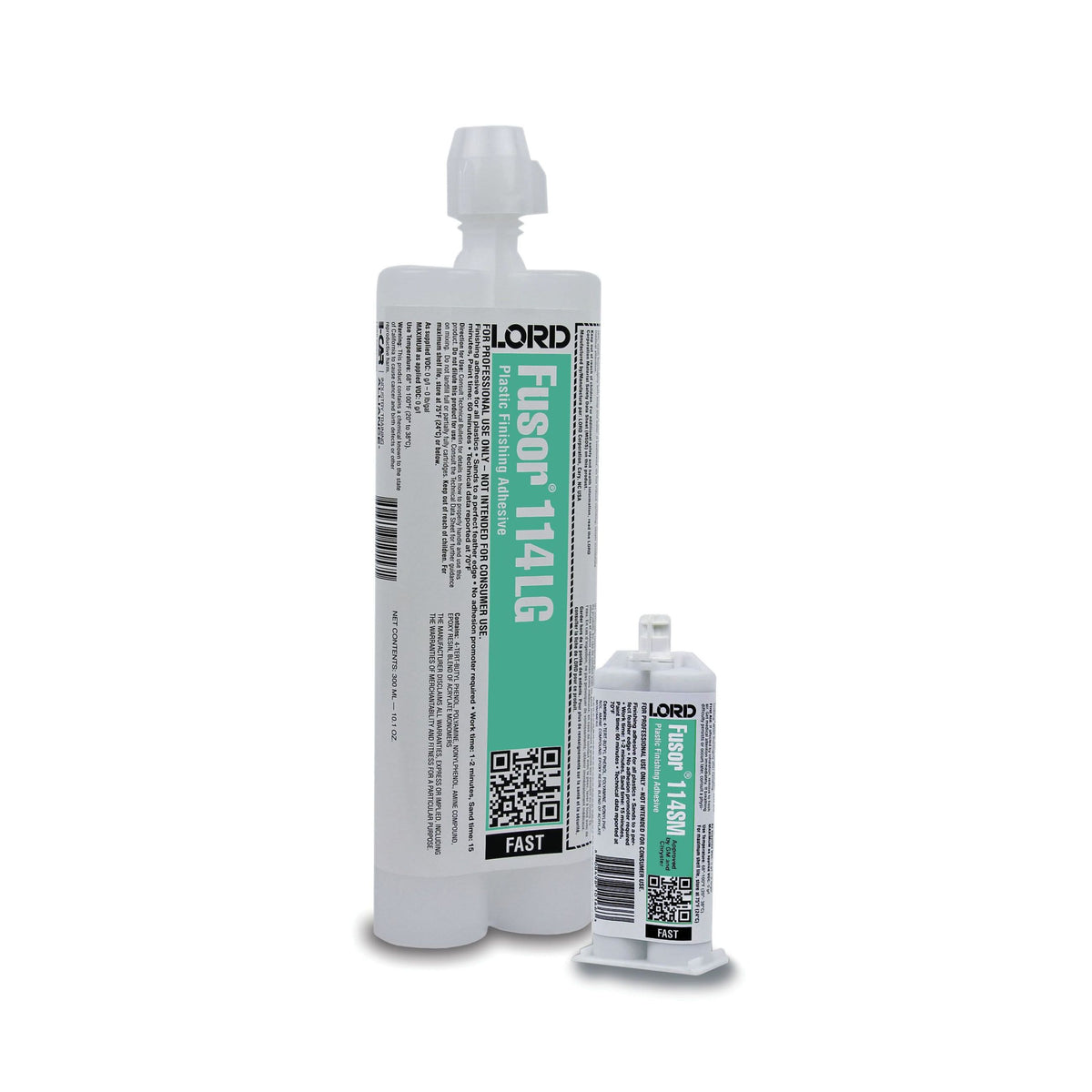 LORD Fusor Adhesives Fusor 114LG 2-Part Fast Plastic Finishing Adhesive, 7.1 oz Bottle, Paste, Red (