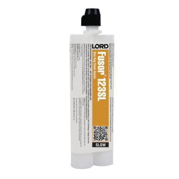 LORD Fusor Adhesives Fusor 123SL 2-Part Slow Non-Sag Seam Sealer, 7.1 oz Cartridge, Paste, White, 48