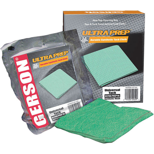 Gerson Ultra Prep Tack Cloth 020008G Green 18 in x 18 in, Wax-Free, Silicone-Free, Waterborne