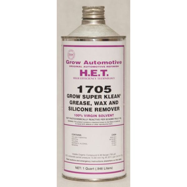 Grow Automotive Super-Klean 1705-04 Grease Wax and Silicone Remover, 1 qt, Liquid