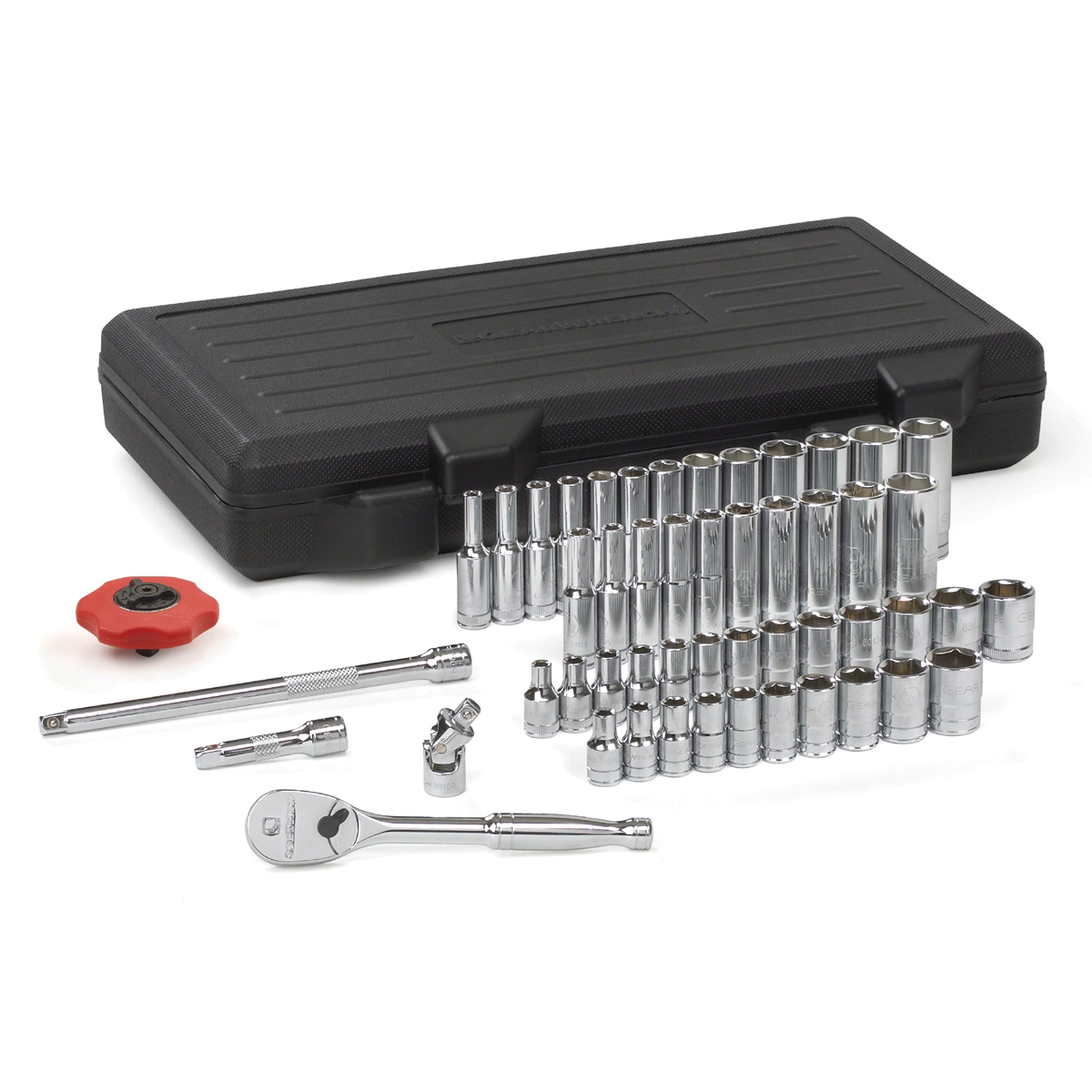 Gearwrench 80300 51-Piece 1/4" Drive 6-Point Standard & Deep SAE/Metric Mechanics Tool Set
