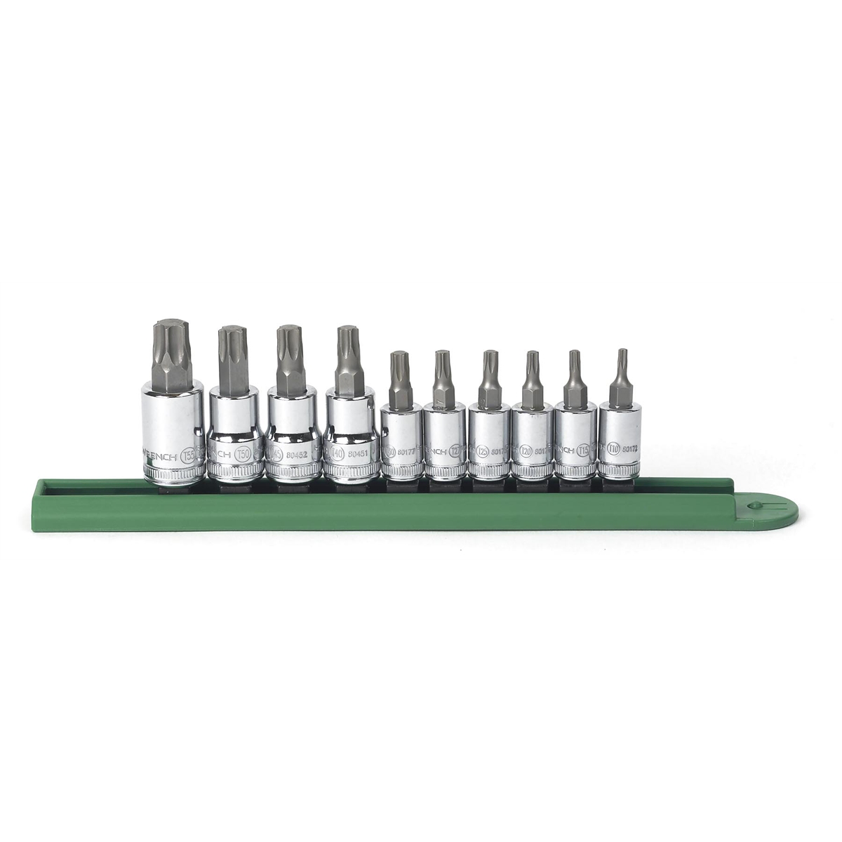 Gearwrench 80722 10Pc Torx Socket Set 1/4" & 3/8" Drives, S2 Steel, Heat-Treated