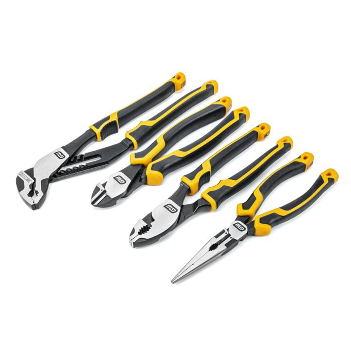 Gearwrench 82203-06 4-Piece Pitbull Mixed Dual Material Plier Set, Versatile Cutting Tools