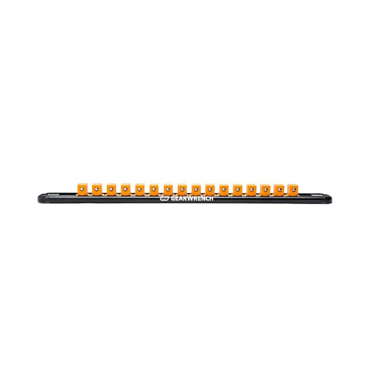 Gearwrench 83127 3/8-Inch Drive Magnetic Socket Rail, includes 14 rotating clips for organized