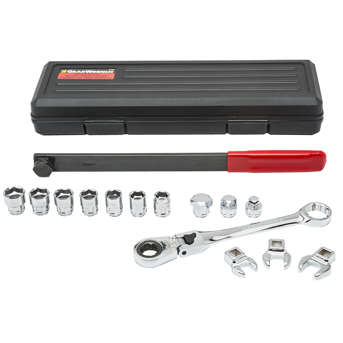 Gearwrench Serpentine Belt Tool with Flex-Head Wrench, MPN 89000