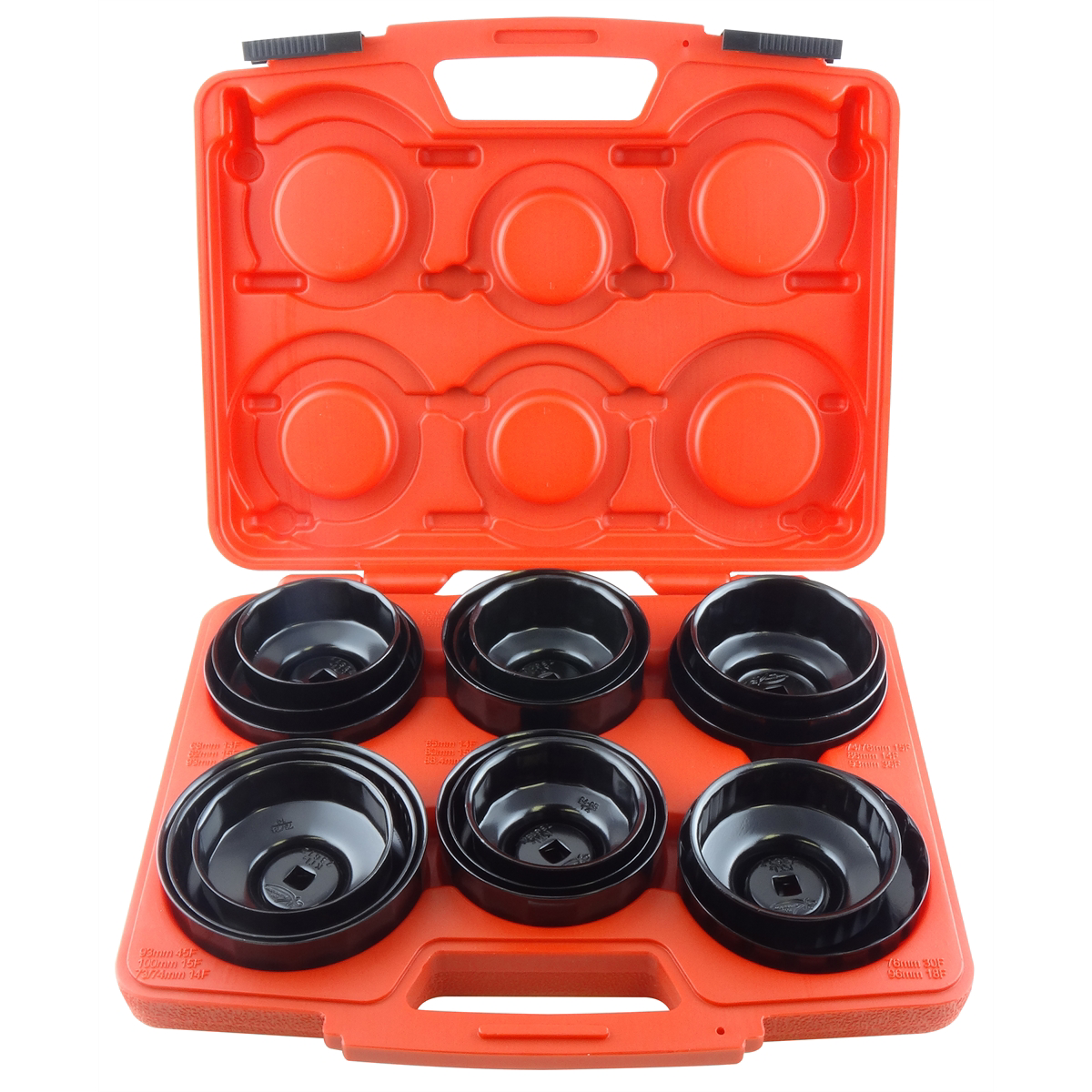 K Tool International Oil Filter Wrench Master Kit 73635 17-Piece Set with 3/8" Square Drive for