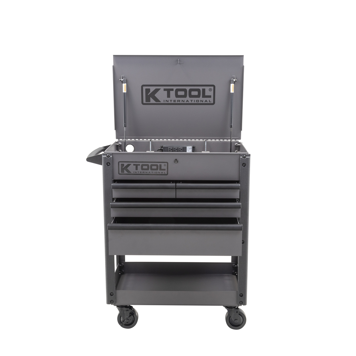 K Tool International Service Cart 75150 35 in 4-Drawer, 500 lb Capacity, Matte Grey Finish