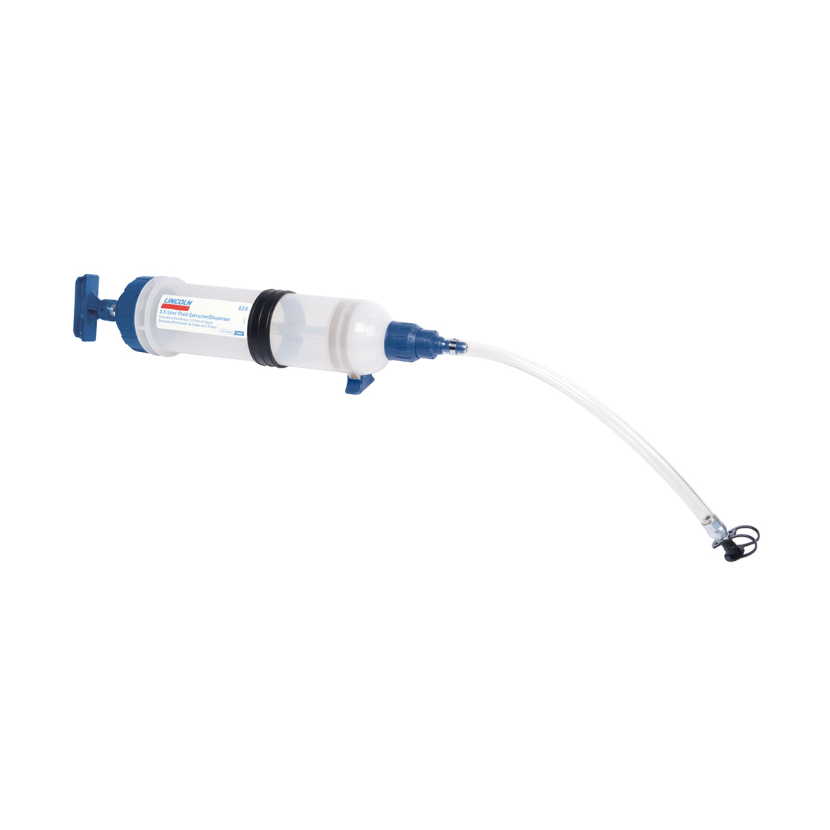 Lincoln Industrial 615 Suction Gun, 18 oz Cartridge, 12" Flex Hose, No-Prime Differential and