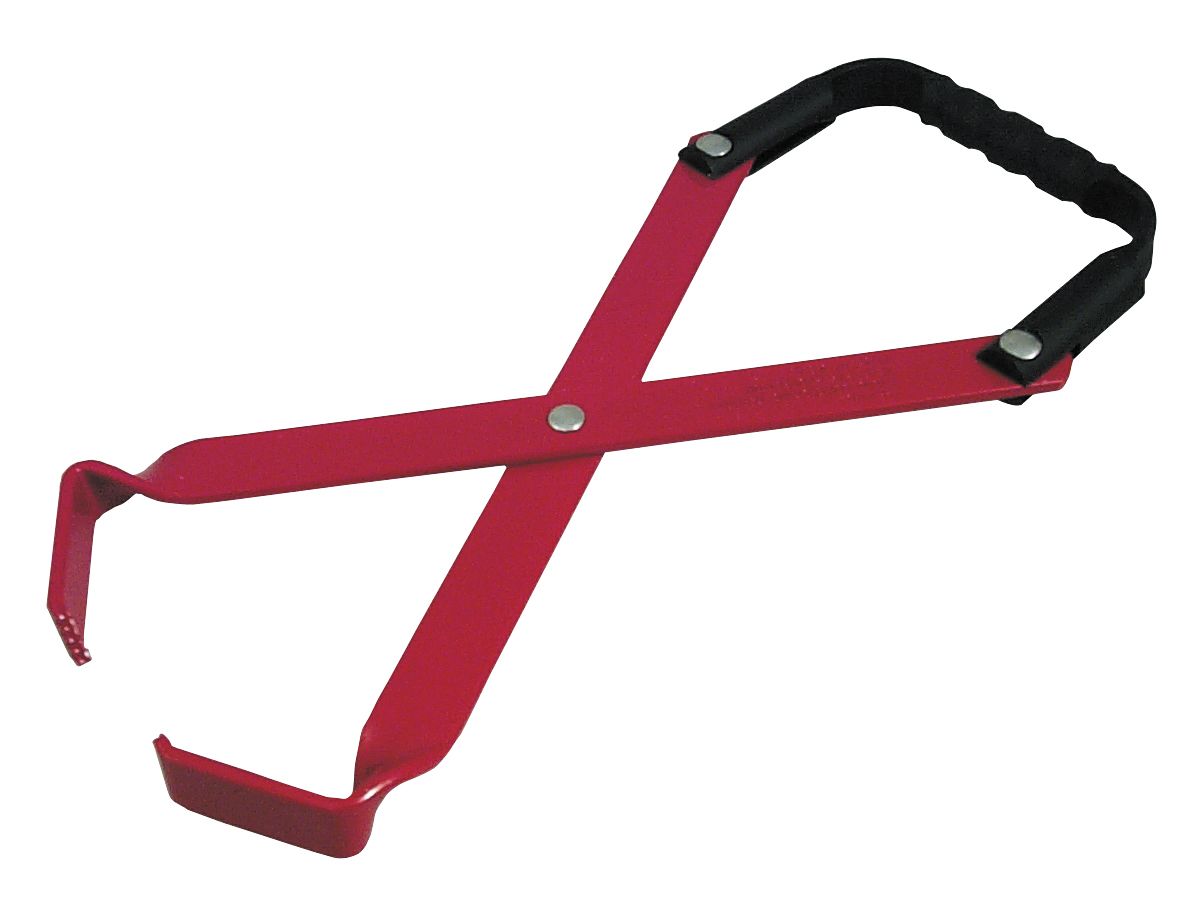 LISLE 57850 Battery Carrier with Steel Jaws, Saw-tooth Tips, Opens to 10 in