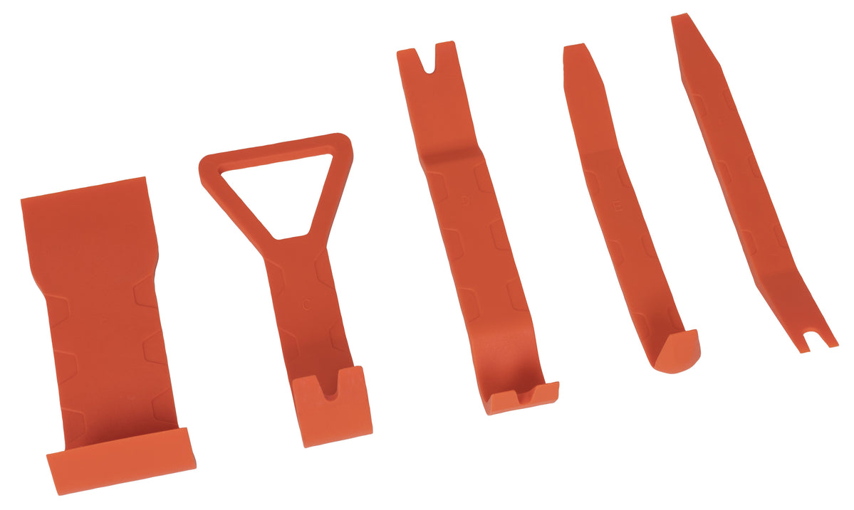 LISLE 69940 5-Piece Trim Removal Set Neon Orange Glass-Reinforced Nylon