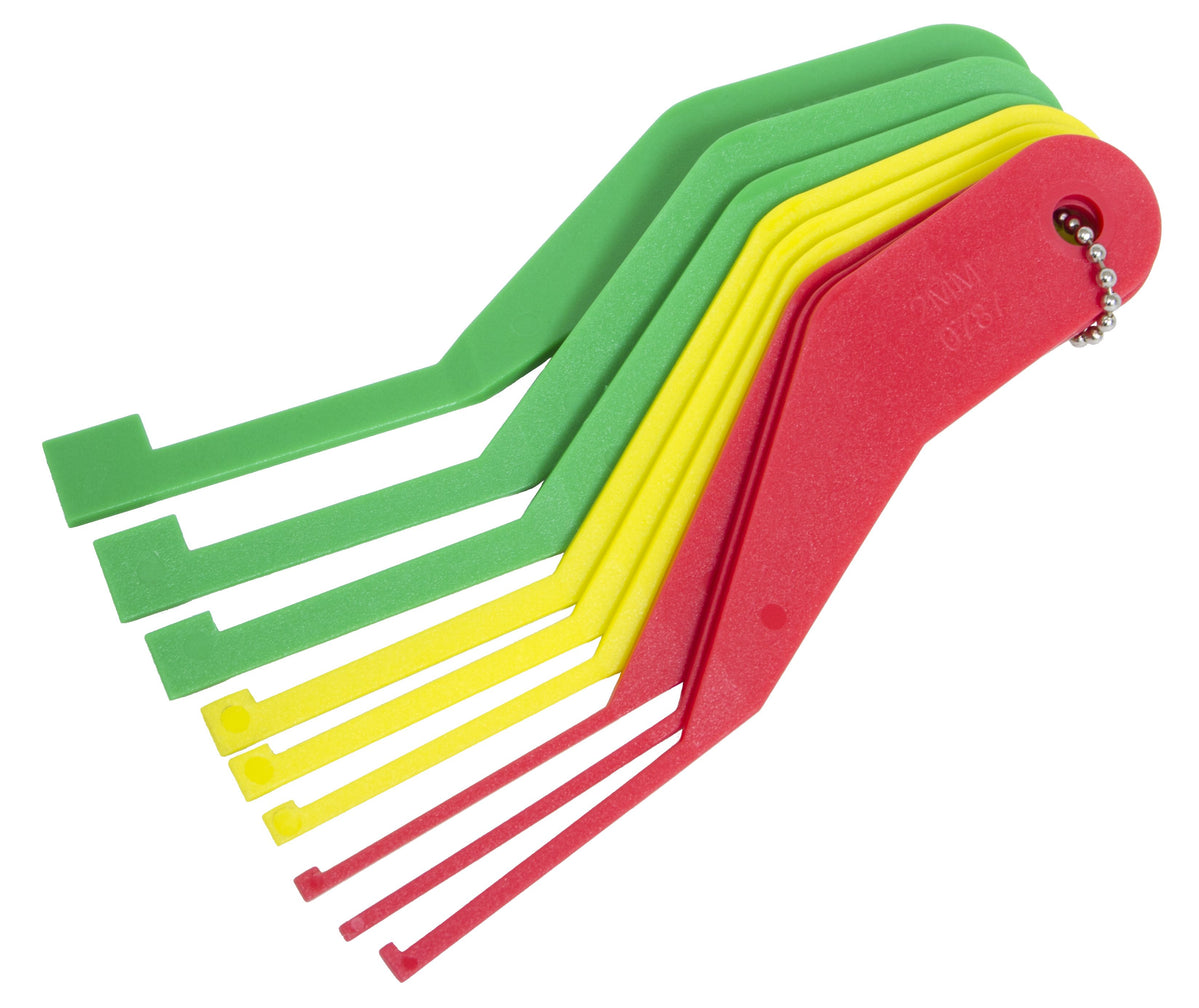LISLE Brake Lining Gauge Kit 81850 9‑Piece Manual Color‑Coded SAE/Metric