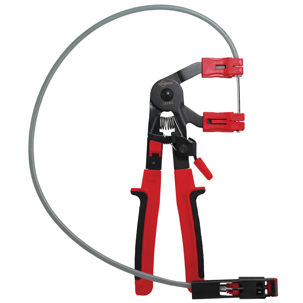 Mayhew Professional Hose Clamp Pliers 28680 Long flexible cable, spring-loaded ratchet for