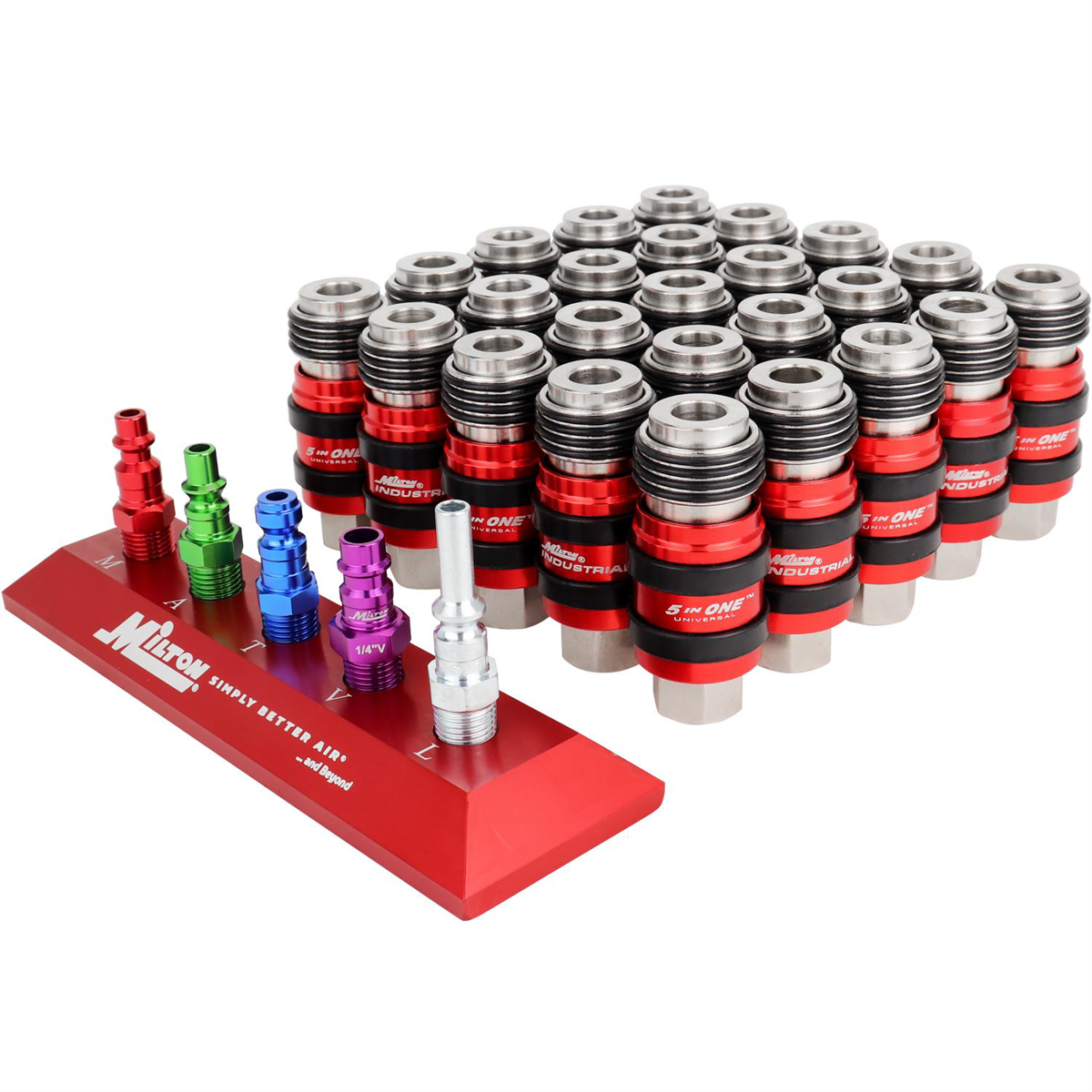 Milton Universal Safety Exhaust Coupler Display Pack, Part 1750BK-DSPKIT