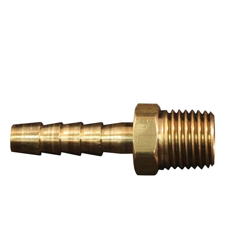 Milton 601 Brass Hose End, 1/4" MNPT Male Thread with 5/16" ID Barb for Hose Repair