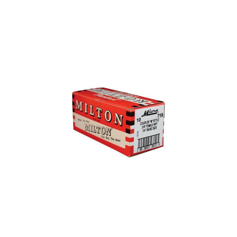 Milton 718 M-Style Coupler 3/8 FNPT Brass, Buna-N seal, 40 scfm