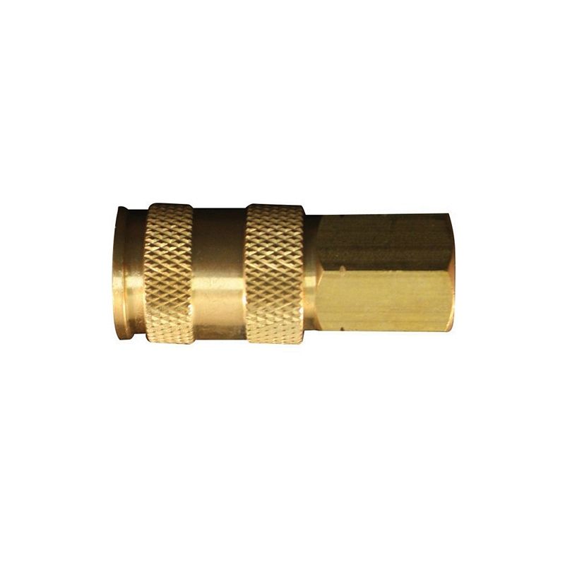 Milton V-Style 1/4 in FNPT Highflowpro Coupler 764, Brass, 74 cfm, European Interchange