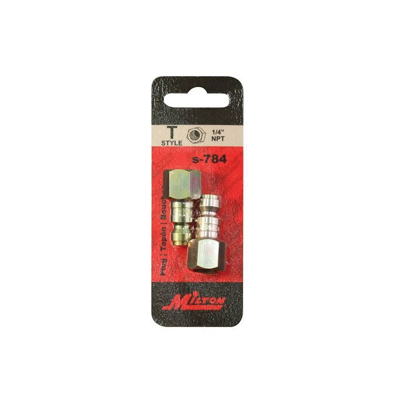Milton S-784 T-Style Plug 1/4 in FNPT Steel, 40 cfm