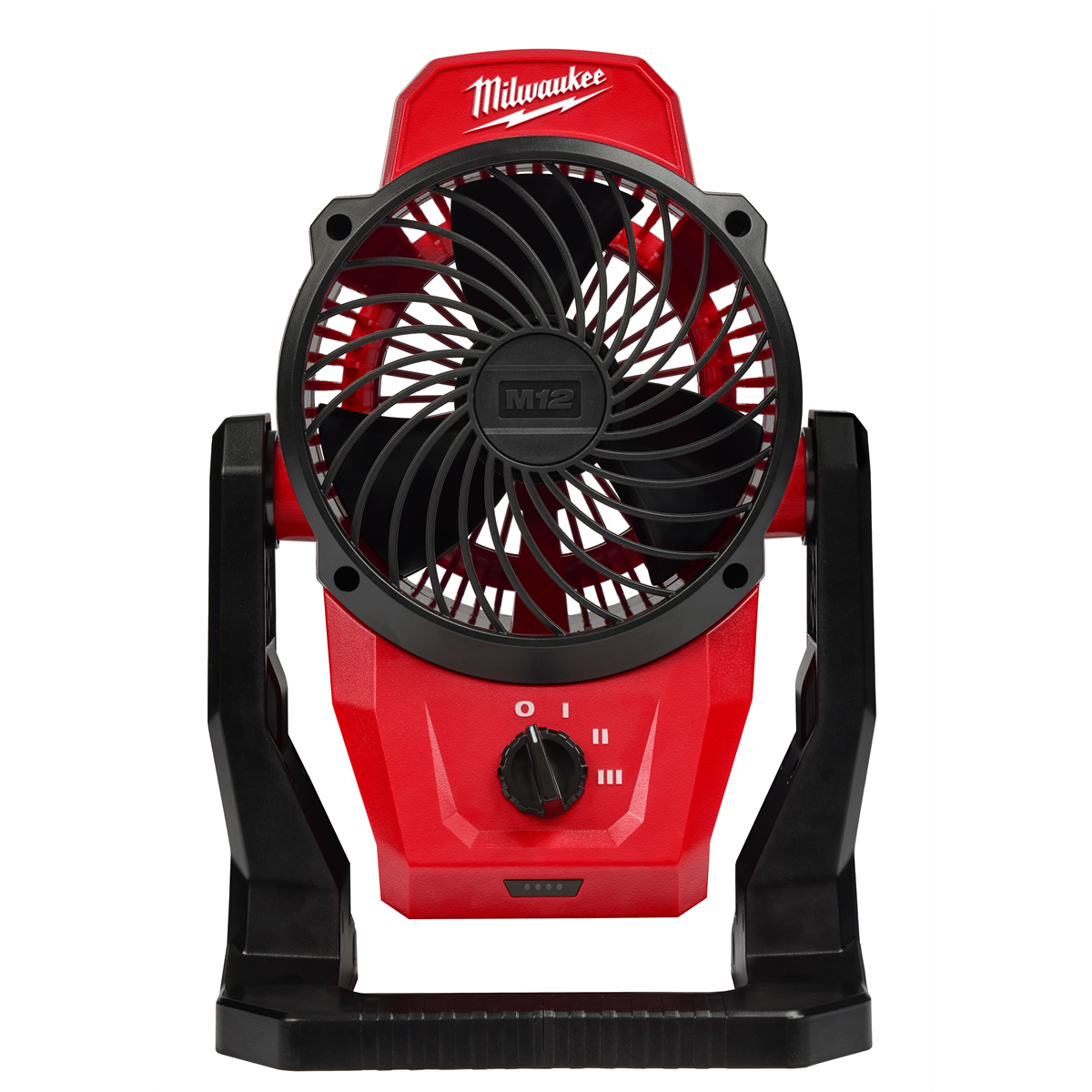 Milwaukee Tools 0820-20 M12 Mounting Fan, 14 MPH, 400 CFM, magnetic base and clamp, three speeds