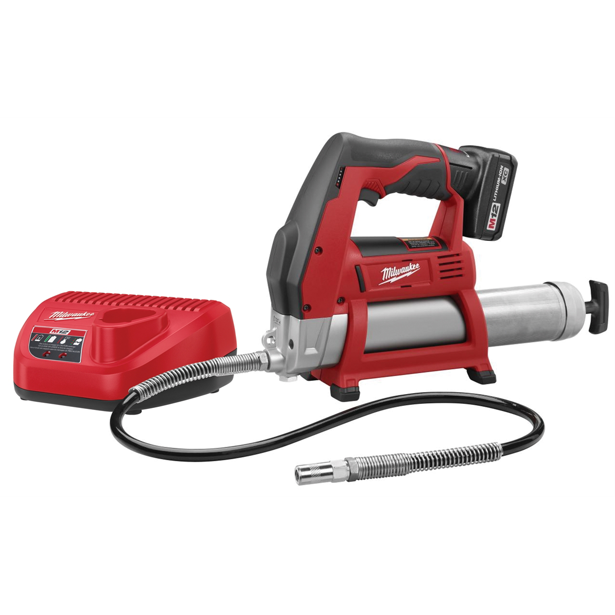 Milwaukee 2446-21XC Grease Gun Kit 36 in Hose 8000 psi