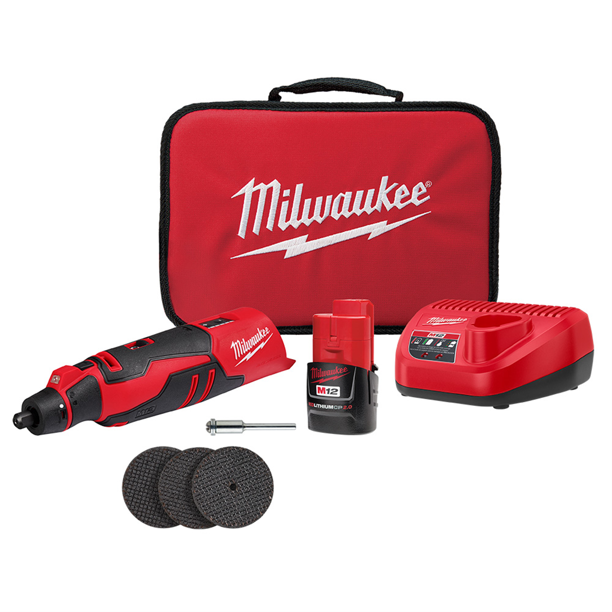Milwaukee Tools 2525-21 Brushless Rotary Tool Kit, 12-Speed, 27,500 RPM