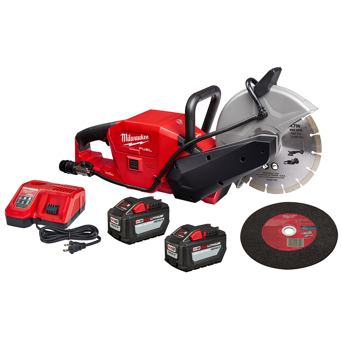 Milwaukee Tools M18 Fuel 9" Cut-Off Saw 2786-22HD with ONE-KEY Tracking and Lightweight Build