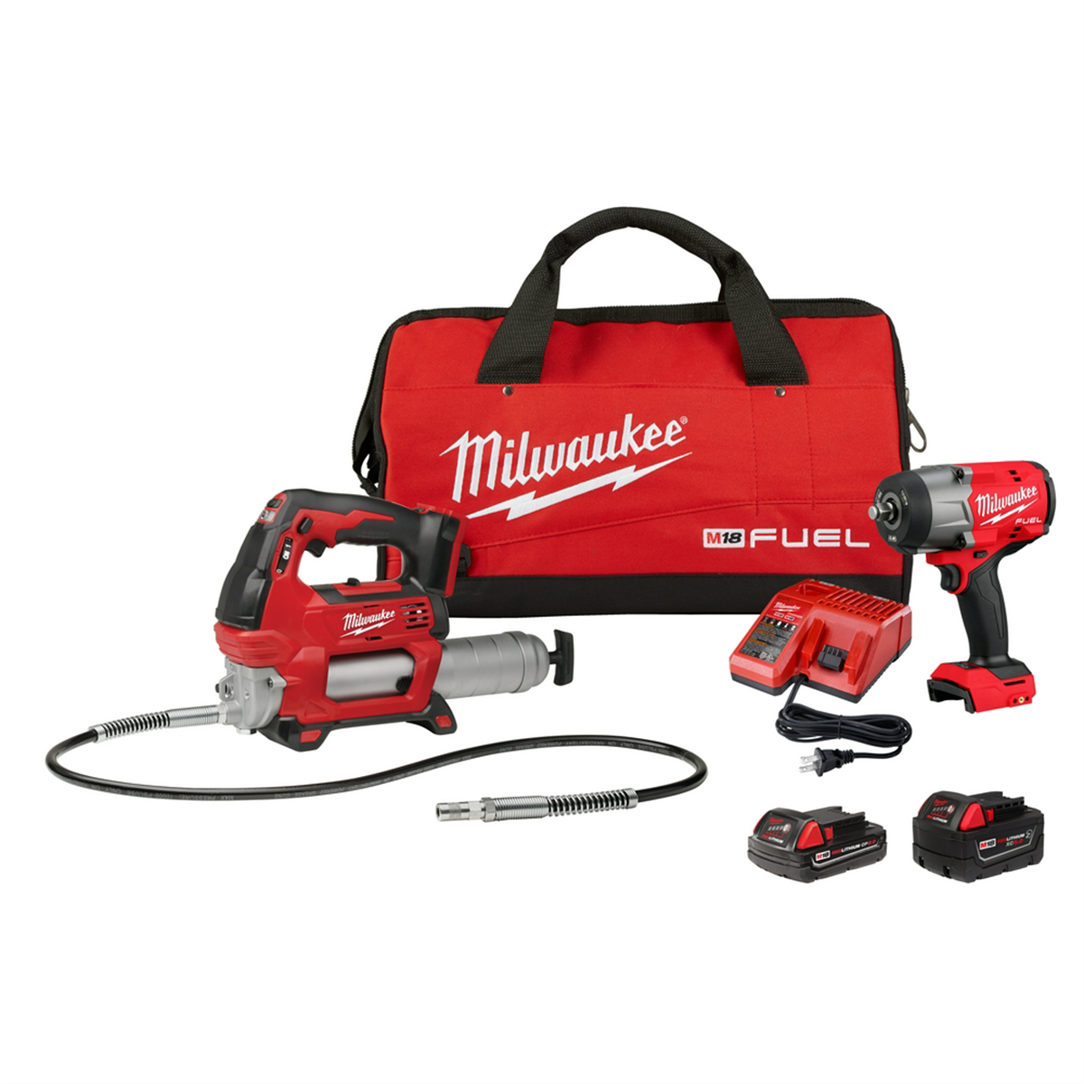 Milwaukee Tools 1/2" HTIW Impact Wrench Kit 2967-22GG with Friction Ring and Grease Gun