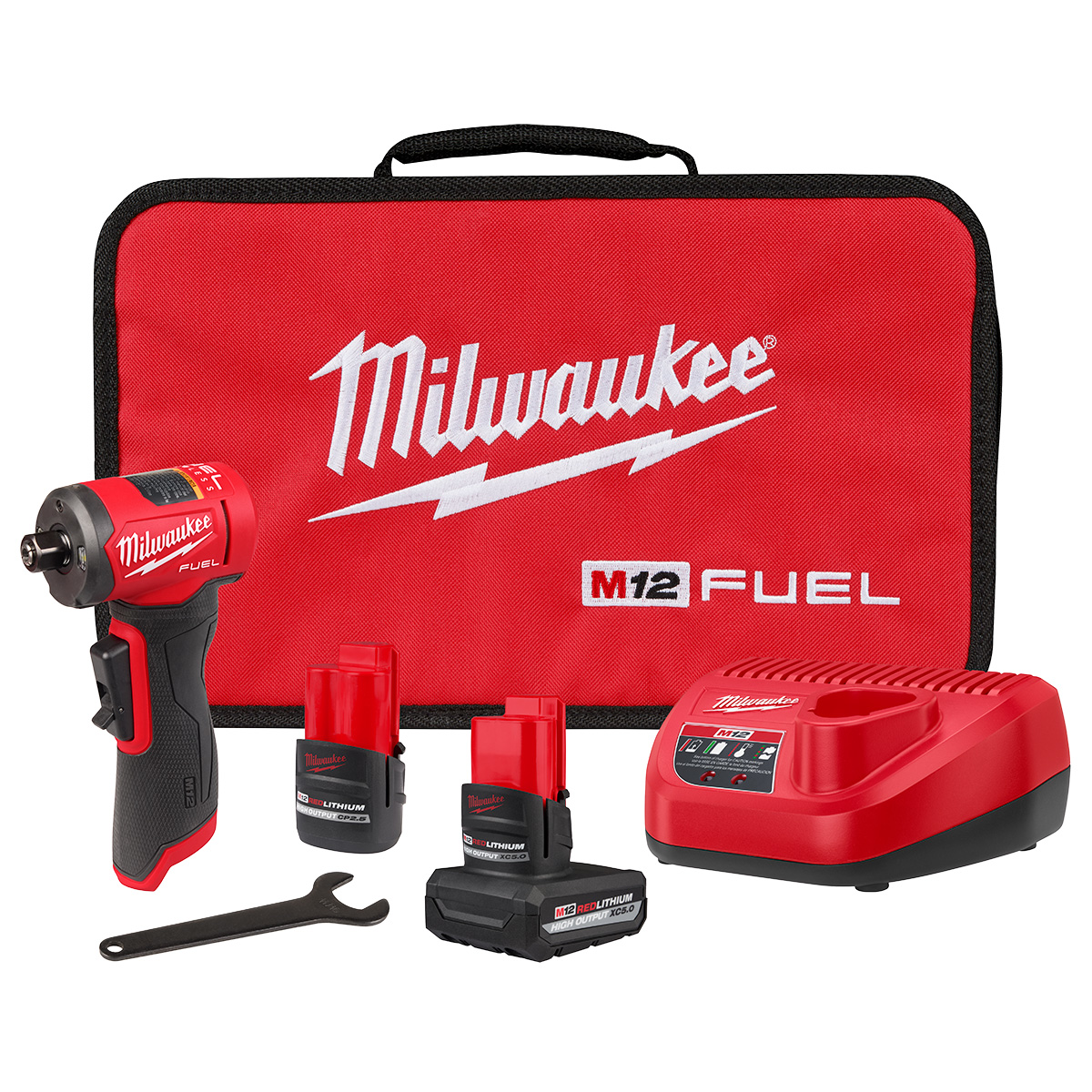 Milwaukee Tools M12 FUEL 1/4" Right Angle Die Grinder Kit - Brushless Motor, Variable Speed - MPN