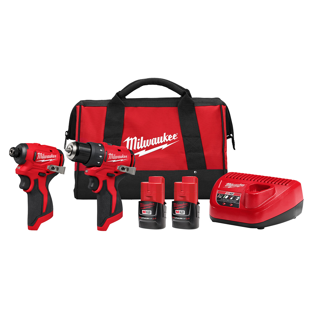 Milwaukee M12 Subcompact Brushless 2-Tool Combo Kit 3494-22 Includes Drill and Impact Driver