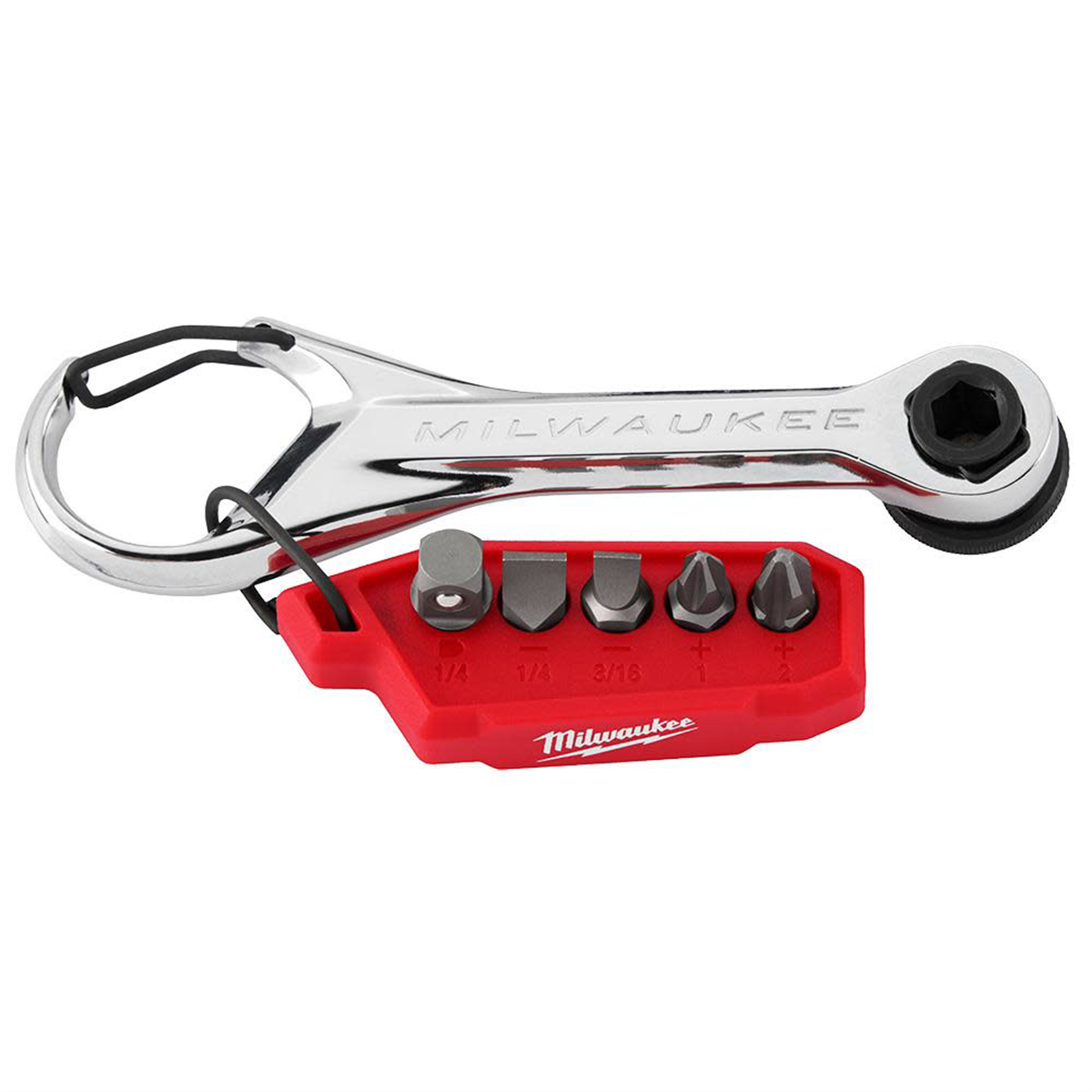 Milwaukee Tools 7-in-1 Multi-Bit Mini Ratchet 48-22-2950 with 4° Arc Swing