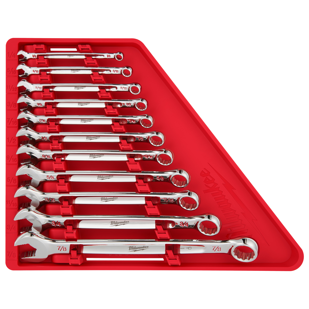 Milwaukee Tools 11pc SAE Combination Wrench Set 48-22-9411 Long-Term Storage Tray