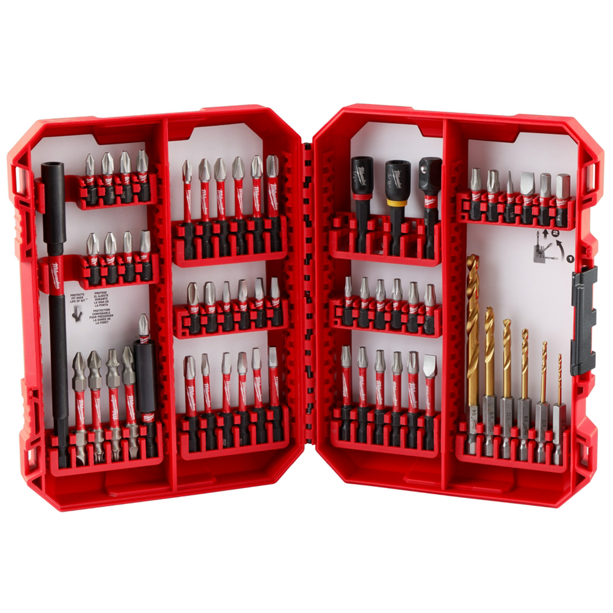 Milwaukee Tools Shockwave 60Pc Impact Set 48-32-4097, Alloy Steel Driver Bits with Wear Guard Tips