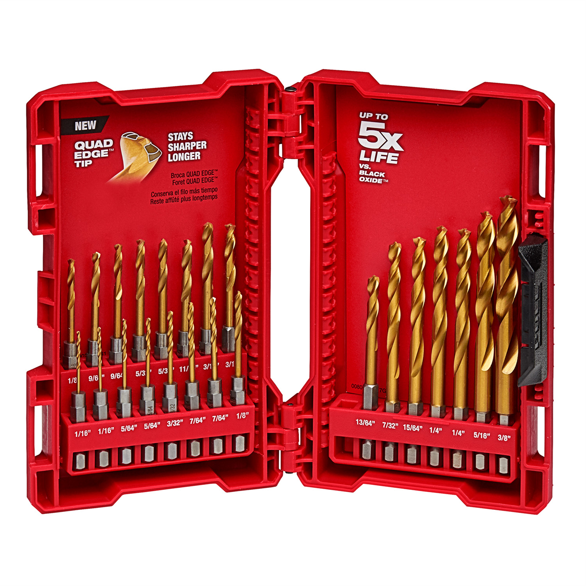 Milwaukee Tools Shockwave Impact Duty RED HELIX 23-Piece Titanium Drill Bit Set, Part 48-89-4631