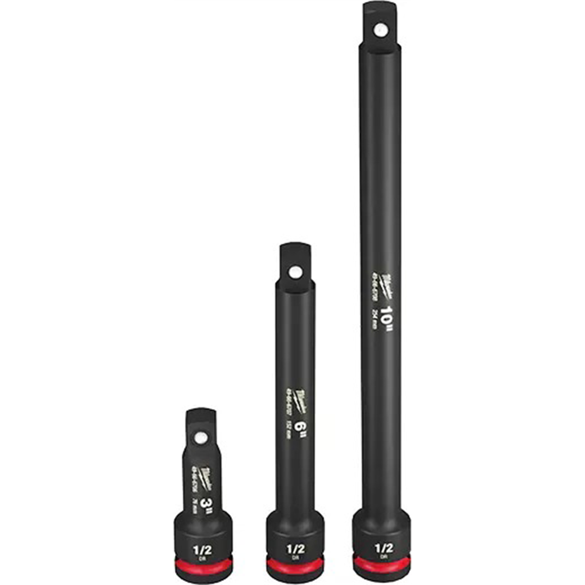 Milwaukee Tools Shockwave Duty 1/2" Drive Extension Set 49-66-6715 Long Reach, Laser-Etched