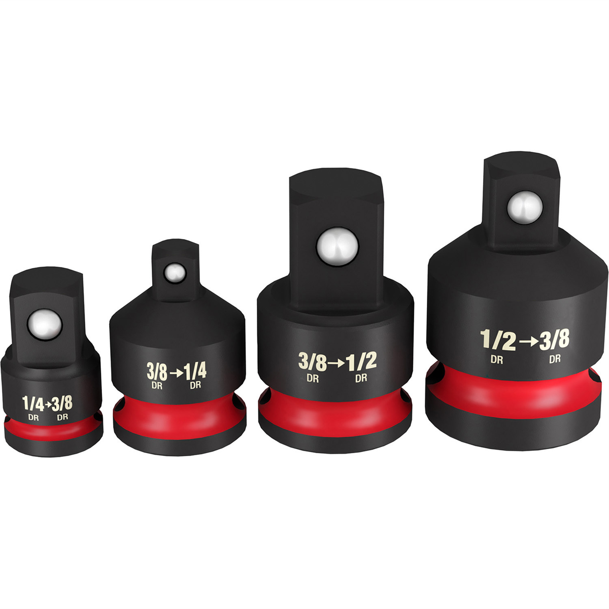 Milwaukee Tools Shockwave Duty 1/4"-1/2" Drive Adapter Set 49-66-6742 Forged Steel, High-Torque
