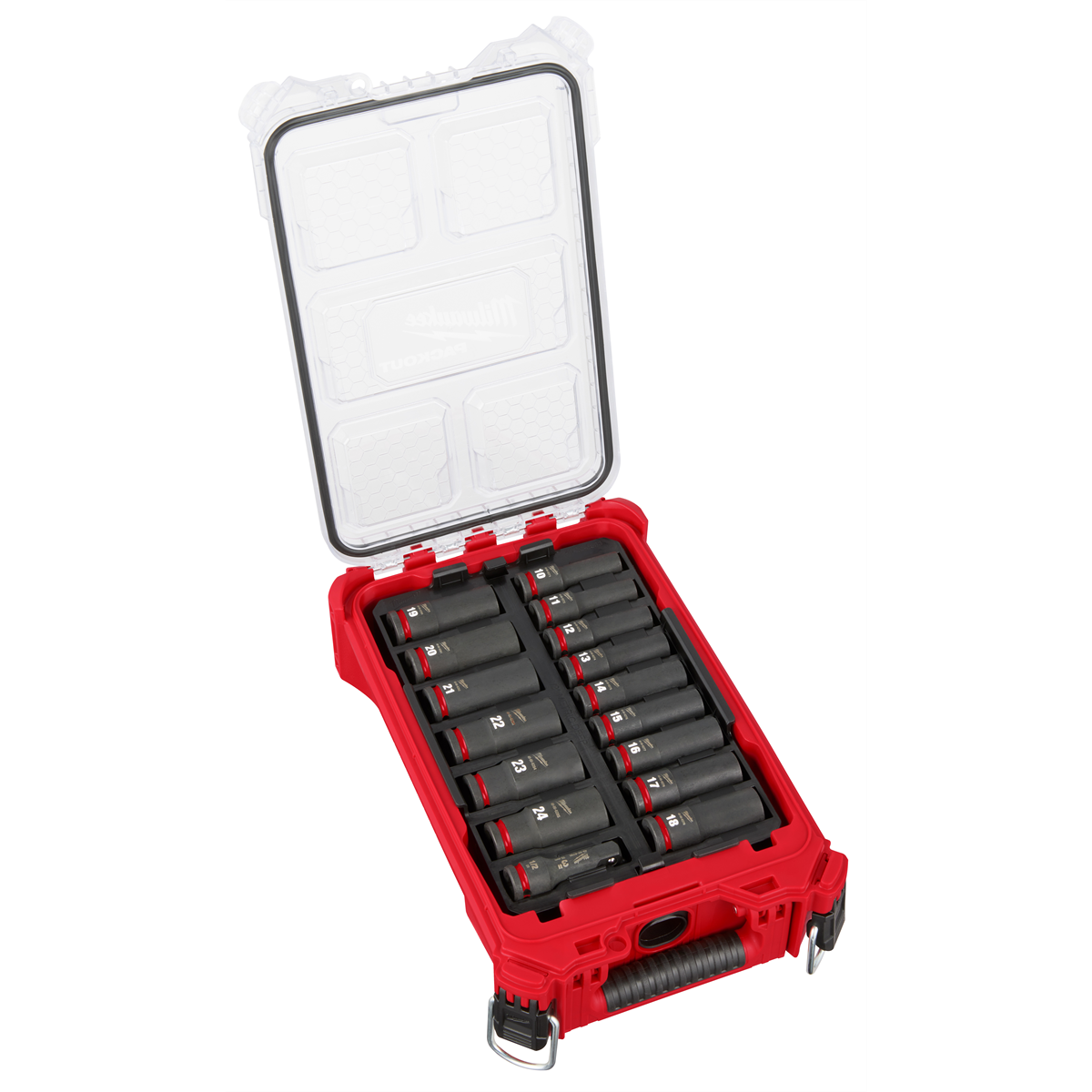 Milwaukee Tools Shockwave Impact Duty 16PC 1/2" Drive Socket Set with PACKOUT Organizer, MPN