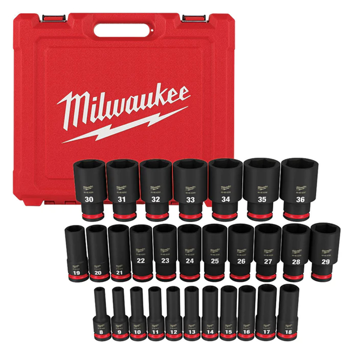 Milwaukee 29-Piece SHOCKWAVE Metric Deep 1/2" Socket Set 49-66-7015
