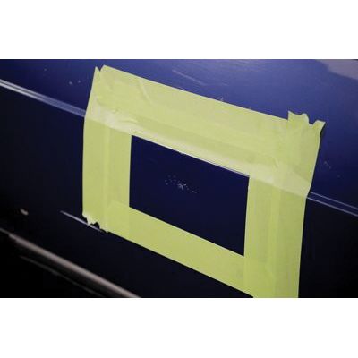 3M 3433 233+ Automotive Performance Masking Tape, 36 mm Width, 32 m Length, Green, for Curved