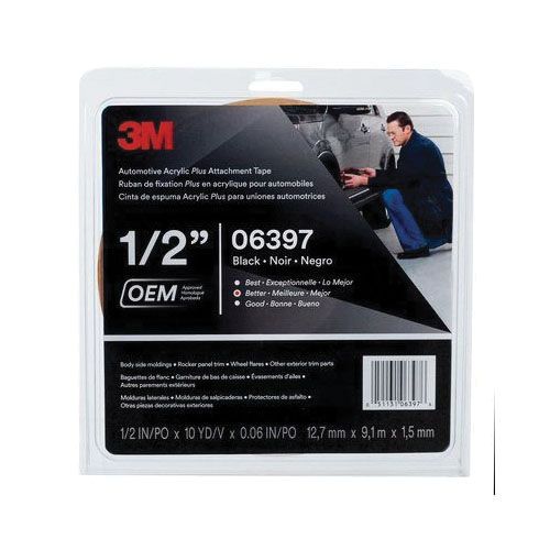 3M 6397 Automotive Attachment Tape 10 yd x 1/2 in 0.06 in Black