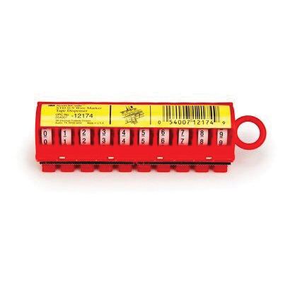 3M 12174 ScotchCode Wire Marker Tape Dispenser Red 5.46 mm x 2.4 m