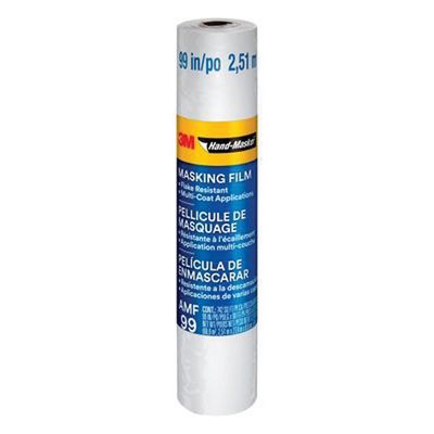 3M 90040 Hand-Masker Advanced Masking Film 99 in Wide x 90 ft Long Transparent 0.35 mil