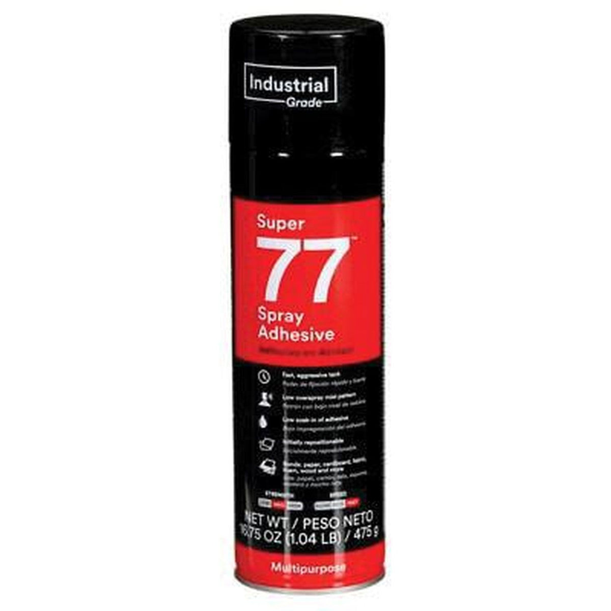 3M Super 77 Multipurpose Spray Adhesive Clear 16 fl oz Can, 12-Pack